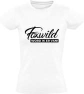 Foxwild Dames t-shirt | Peter Gillis | Hatseflatse | Foxwild | Massa is kassa | Wit