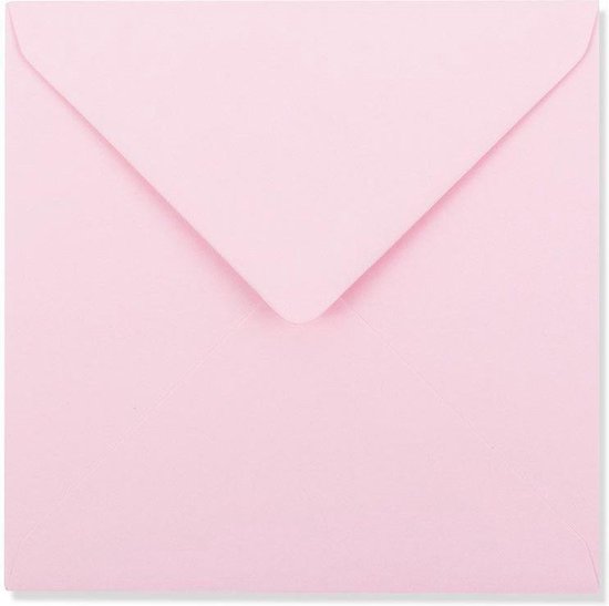 Baby roze vierkante enveloppen 13 x 13 cm 100 stuks | bol