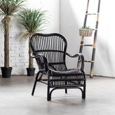 Bari - Rotan stoel - Zwart