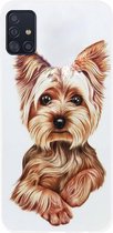 ADEL Siliconen Back Cover Softcase Hoesje Geschikt voor Samsung Galaxy A71 - Yorkshire Terrier Hond
