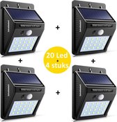 Zeitveldsales® Solar Buitenlamp met Bewegingssensor - 80 LEDs - Tuinverlichting op Zonne energie - 4 stuks