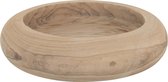 J-Line Schaal Rond Paulownia Hout White Wash Large
