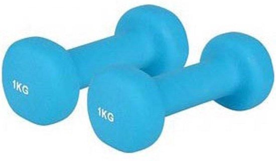 Dumbbel set - 2 x 1 Kg gewichten Blauw/Groen -Halters - Gewichten - Fitness  -... | bol.com