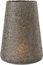 J-Line Windlicht Glitter Glas Bruin Large