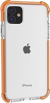 Mobigear Acrylic Hardcase Hoesje - Geschikt voor Apple iPhone 11 - Transparant / Oranje