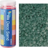Fijn decoratie zand/kiezels kleur turquoise 500 gram - Decoratie zandkorrels mini steentjes 2 tot 6 mm
