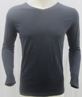 Moscow Basic Shirt - Donker Grijs - V Hals - Maat s