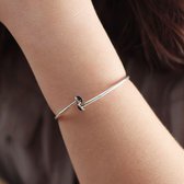OZZ Silver & Gold - Onyx Gemstone Bangle - Onyx edelsteen armband