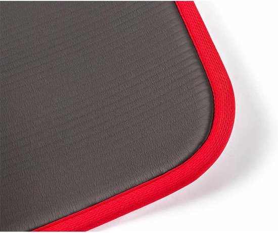 Yogamat - 10 mm dik - 183 cm - Zwart/Rood van Yogamat — afbeelding 3