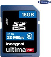 16 GB geïntegreerde SDHC-kaart klasse 10 (20 MB / s)