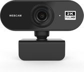 Webcam High Quality 2k Full HD Resolutie Met Microfoon & Statief- Autofocus - Voor De computer - Werk & Thuis - Online Les - Onderwijs - Videobellen - Skype - Zoom - - Windows - Mac