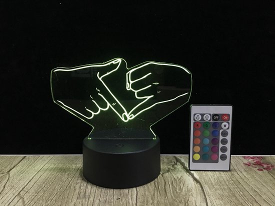 3D LED Creative Lamp Sign Handen - Complete Set