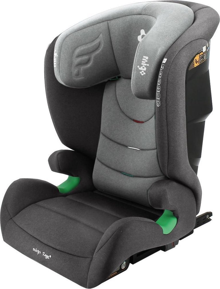 Migo - i-Size autostoel RAGA - van 100 tot 150 CM - Donkergrijs