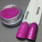 Nailart Sugar - Nagel glitter - Korneliya Nailart Decor Zand 169 Holografic Fuchsia