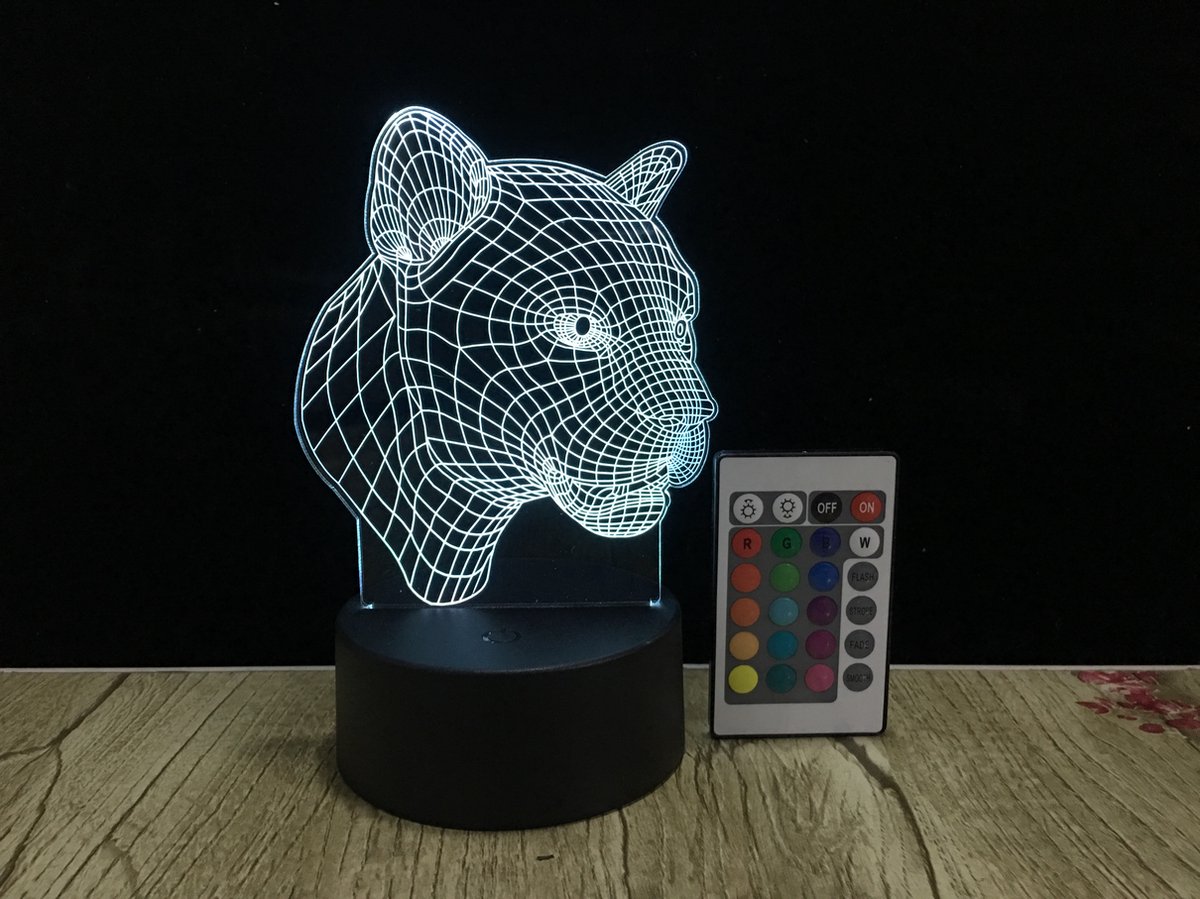 3D LED Creative Lamp Sign Tijger - Complete Set