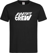 Zwart T shirt met wit logo " Fortnite Crew " print size XXXL
