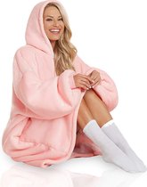 Hoodie Deken Roze Premium - Deken Met Mouwen - Hoodie Blanket - Fleece Deken Met Mouwen - Deken Met Mouwen Voor Volwassenen - Kerstcadeau - Voor Mannen - Voor Vrouwen - Vrouw - Cad