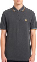 Fred Perry Poloshirt - Mannen - donker grijs/bruin/blauw