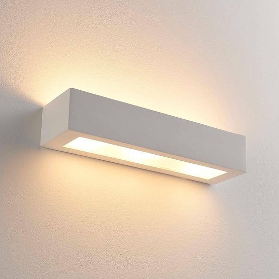 Lindby - Applique LED - 2 lumières - plâtre - H: 7 cm - G9 - blanc - Sources lumineuses incluses