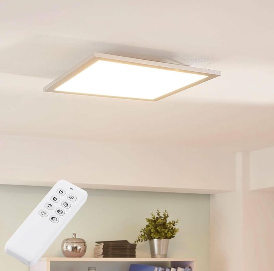 Arcchio LED plafondlamp Brenda met afstandsbediening (modern) in Wit o.a. voor woon-/ eetkamer, inclusief lichtbron - plafonnière plafondverlichting Arcchio LED plafondlamp Brenda met afstandsbediening (modern) in Wit o.a. voor woon-/ eetkamer, inclusief lichtbron - plafonnière plafondverlichting