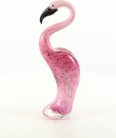 Murano stijl glas figuur van een flamingo 33.3 cm Hoog.