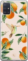 Samsung Galaxy A51 siliconen hoesje - Tropical fruit - Soft Case Telefoonhoesje - Oranje - Natuur