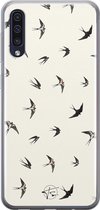 Samsung Galaxy A50 siliconen hoesje - Vogels / Birds - Soft Case Telefoonhoesje - Beige - Print