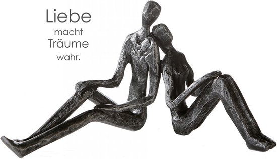 Gilde Handwerk Sculpture Beeld Dreaming Metaal Zwart