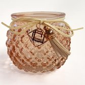 Goldbach - theelicht - glas - bruin - 7 cm hoog