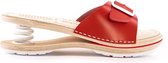 Slippers dames – Geveerd – Rood – Maat  37