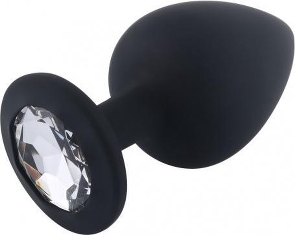 Goedkoopste Gemstone Buttplug - Voor Beginners - Diamond Black