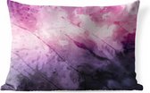 Buitenkussens - Tuin - Abstract werk gemaakt van waterverf en paarse tinten - 50x30 cm