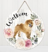 Welkom - Chow Chow | Muurdecoratie - Bordje Hond