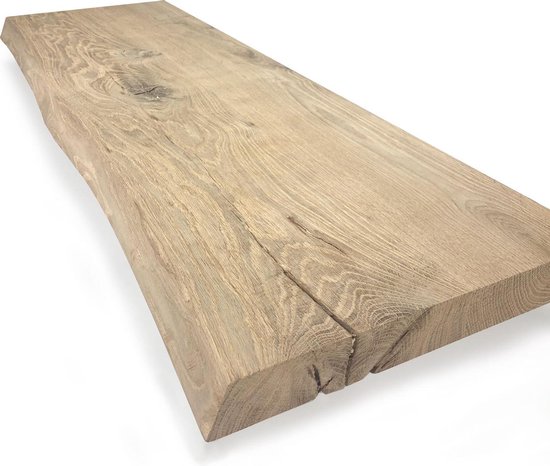 Oud eiken boomstam plank 120 x 30 cm - eikenhouten plank | bol.com