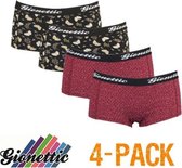 Gionettic dames boxershorts | MAAT S | 4-pack | Hartje/vlinder