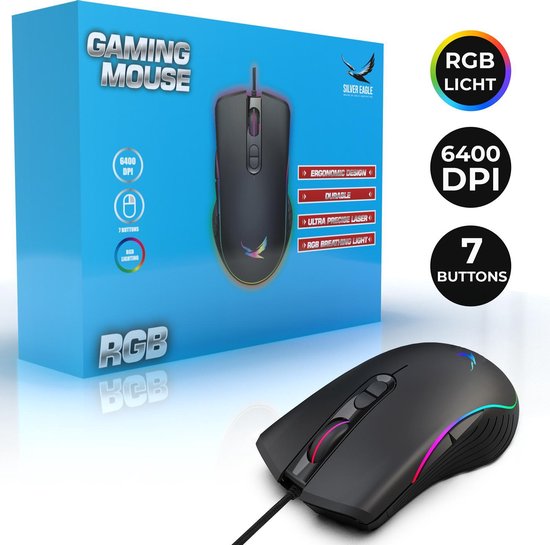 Gaming Muis – Ergonomisch – Optische Muis - Gaming Mouse – RGB Verlichting – DPI... | bol.com