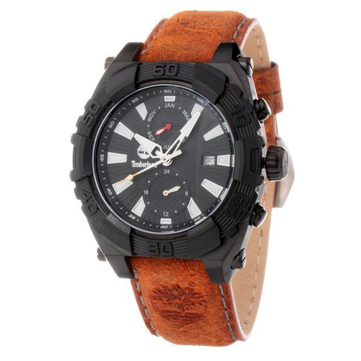 Timberland Bruine Leren Horloge Met Datumfunctie 10ATM