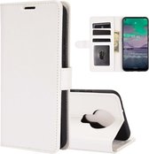 Nokia 3.4 hoesje - MobyDefend Wallet Book Case (Sluiting Achterkant) - Wit - GSM Hoesje - Telefoonhoesje Geschikt Voor Nokia 3.4