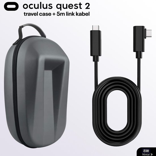 Oculus Quest 2 Link kabel en Case meter USB 3.0 naar USB