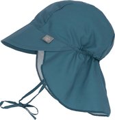 Lässig - UV Flaphoedje met nekbescherming voor baby's - Marineblauw - maat 3-6M (43-45CM)