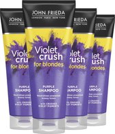 4x John Frieda Violet Crush Shampoo Purple 250 ml