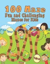 100 maze. Fun and Challenging Mazes for Kids: (8.5''x11.5'') Ages 4-8