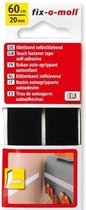 Fix-o-moll klittenband 60cmx20mm zwart