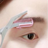 5 stuks - Wenkbrauw Trimmer Schaar Met Kam Facial Ontharing Grooming Shaping Scheerapparaat Cosmetische Make-Up Accessoires