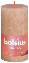 Bolsius Stompkaars Misty Pink Ø68 mm - Hoogte 13 cm - Roze/Grijs - 60 branduren