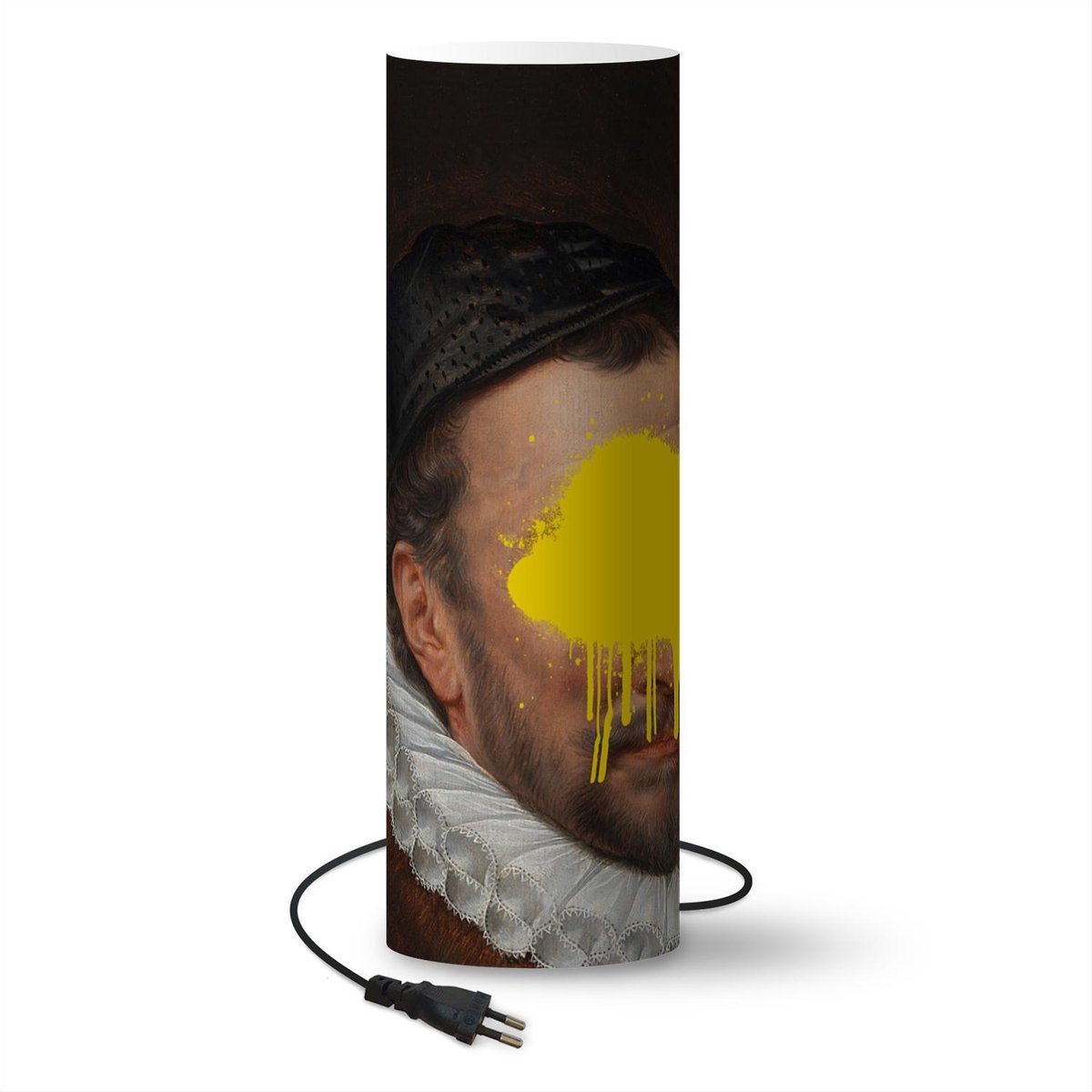 Lamp - Nachtlampje - Tafellamp slaapkamer - Willem van Oranje - Kunst - Verf - 50 cm hoog - Ø15.9 cm - Inclusief LED lamp