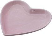 Roze Hart - Dinerbord - Keramiek -  15x2,3cm