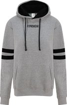 FitProWear Captain Heavyweight Hoodie -  Grijs/Zwart - Maat XXL/2XL - Mannen - Hoodie - Trui  - Sweater - Sporttrui - Sportkleding - Casual kleding - Trui Heren