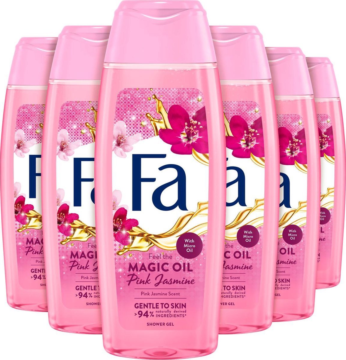 repertoire in de rij gaan staan strottenhoofd Fa Magic Oil Pink Jasmine - Douchegel - Voordeelverpakking - 6 x 250 ml |  bol.com