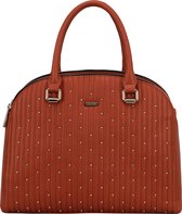 David Jones Handtas Oranje - Dames Tas - Kwaliteit - Schoudertas - Studs - 3 vaks